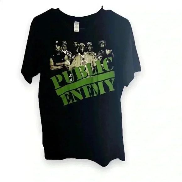 Public Enemy Vintage Black Cotton Graphic Tee Size M - Picture 1 of 5